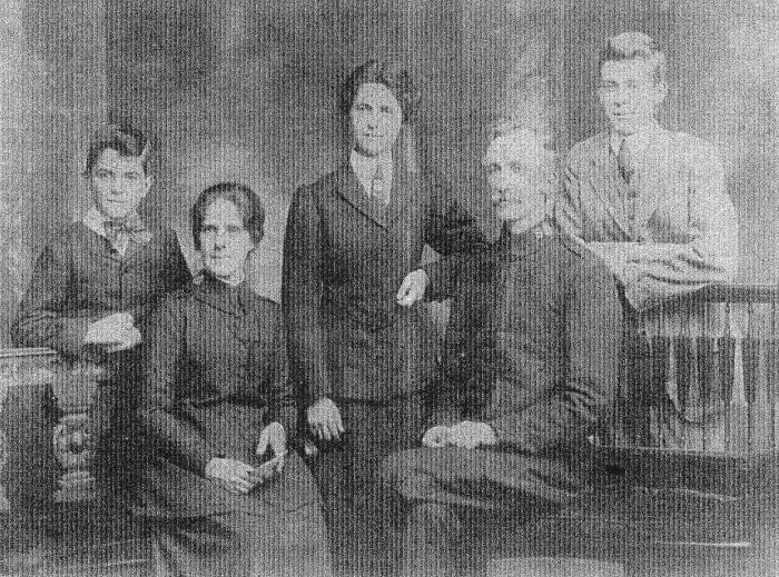 Family Group = Ronald, Nellie Winifred,father Allan and son Allan Fisher