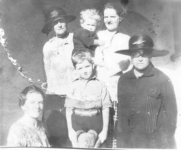 Harriet with her three daughters and Annie's grandsons