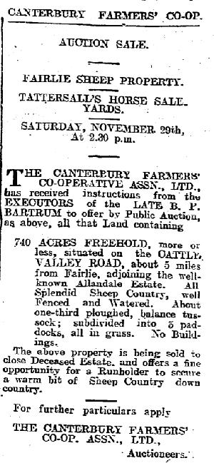 Farm sale 1919