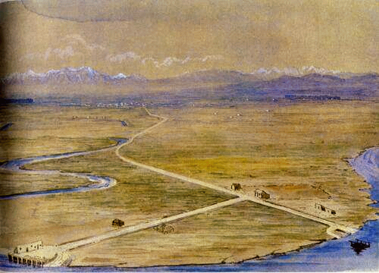 Ferrymead from the bridle Path - artis James Fitzgerald