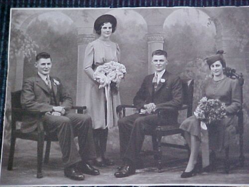 Marriage of Helen and Arthur Greenwood, Bridesmaid: Katie Scott and best man Laurie Greenwood