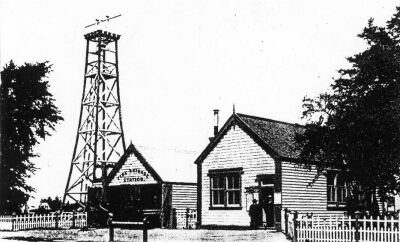 Rangiora Borough chambers with the Fire brigade Station on left