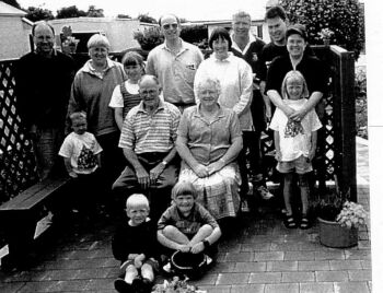 Ray and Marilyn Brien surrounded by their family