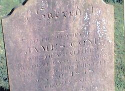 Headstone Aldham Churchyard - James Cone