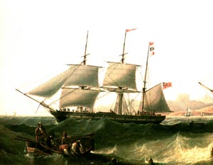 HMS Guardian off the coast of Africa
