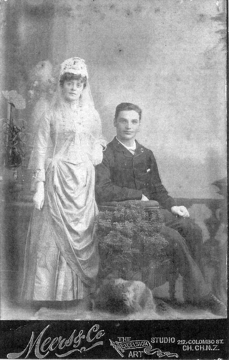 Marriage of Fred and Nellie Cone, April 25, 1888
