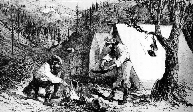 Gold miners tents
